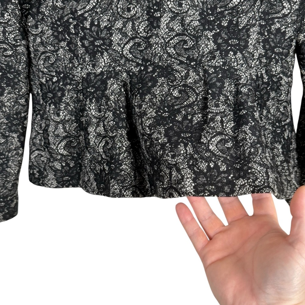 Banana Republic Women Blazer Jacket 8P Floral Dark Romantic Artsy Glam Event - Picture 6 of 9